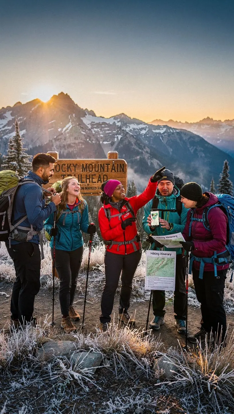 Notatnik z planem podróży leżący na stole w kawiarni.
