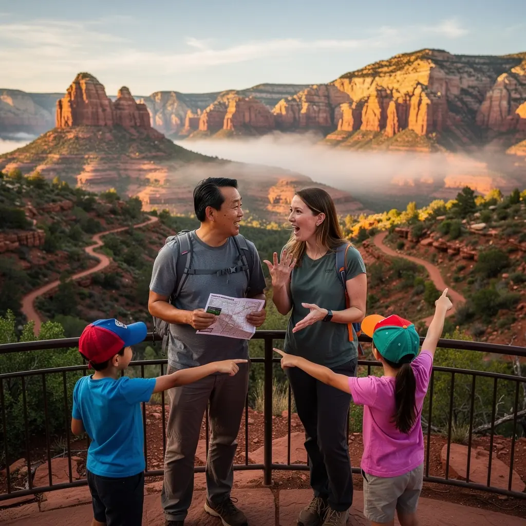Widok na typowe amerykańskie krajobrazy z górami w tle.